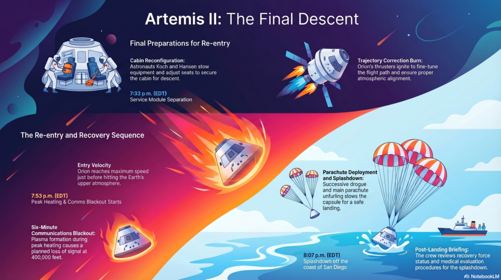 Artemis II Earth splashdown return